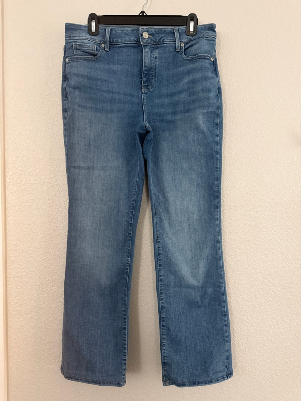 NYDJ Marilyn Straight-Leg Jeans in Medium Water Canyon Blue Wash 10